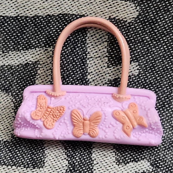 2006 Mattel My Scene Year of Style Chelsea Pink & Orange Butterfly Purse Bag - Picture 1 of 11
